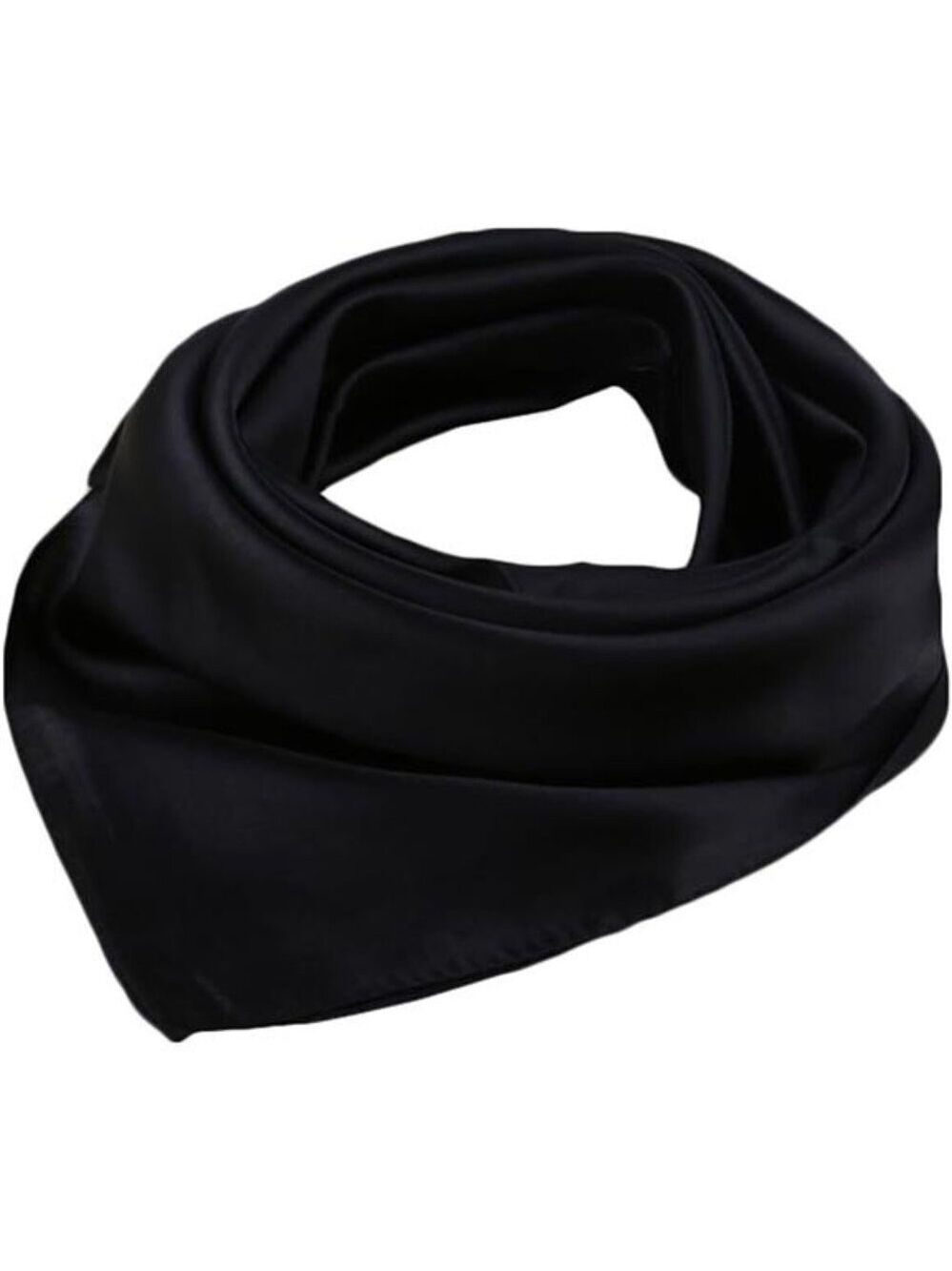 Silk satin square scarf women solid neck head hair wrap bandana 23 inch